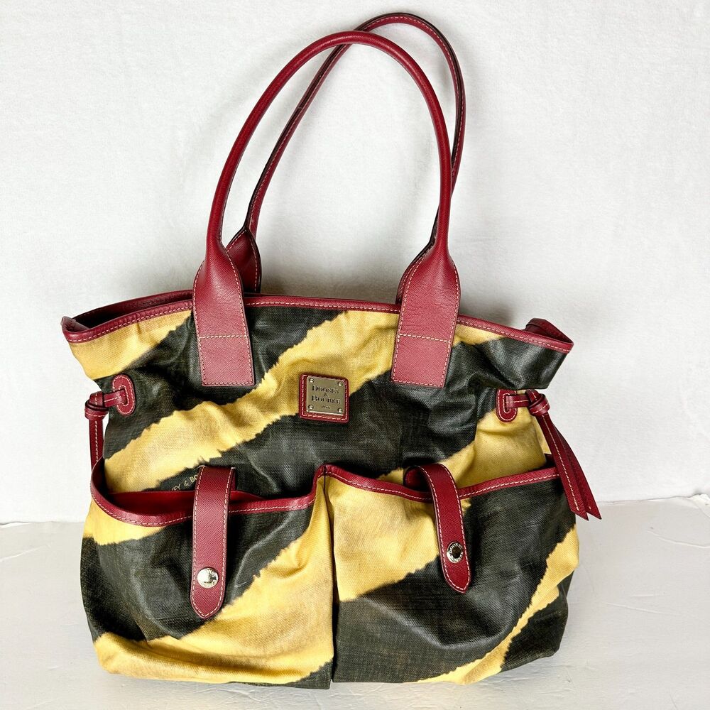 Dooney & Bourke Monza Coated June Shoulder Tote Bag Zebra Print
